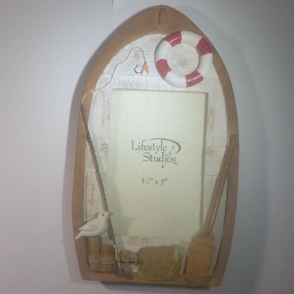 Nautical Boat Picture Frame 3 1/2" X 5" - Picture 2 of 5